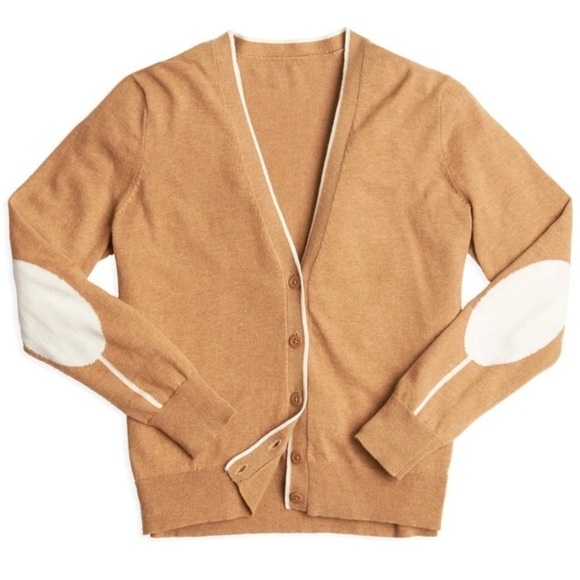 π
ΊCOURT & Rowe Victoria Tan Cardigan Sweater Size Small - Picture 9 of 9